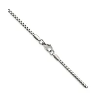 Chisel Stainless Steel 2.5mm Fancy Box Chain Necklace