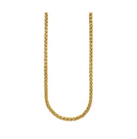 Chisel Polished Yellow Ip-plated Spiga 4mm Chain Necklace