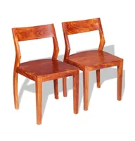 Dining Chairs 2 pcs Solid Acacia Wood Sheesham