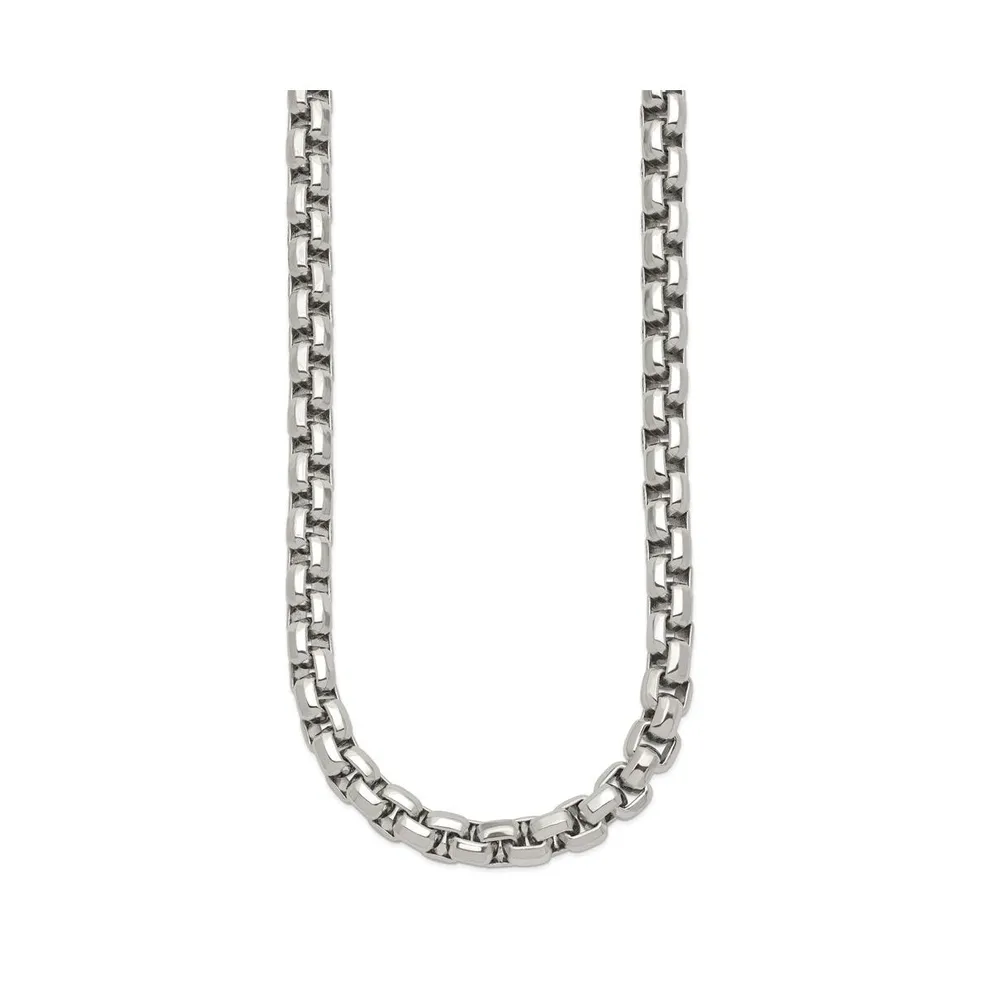 Chisel Stainless Steel Polished 24 inch Fancy Rolo Chain Necklace