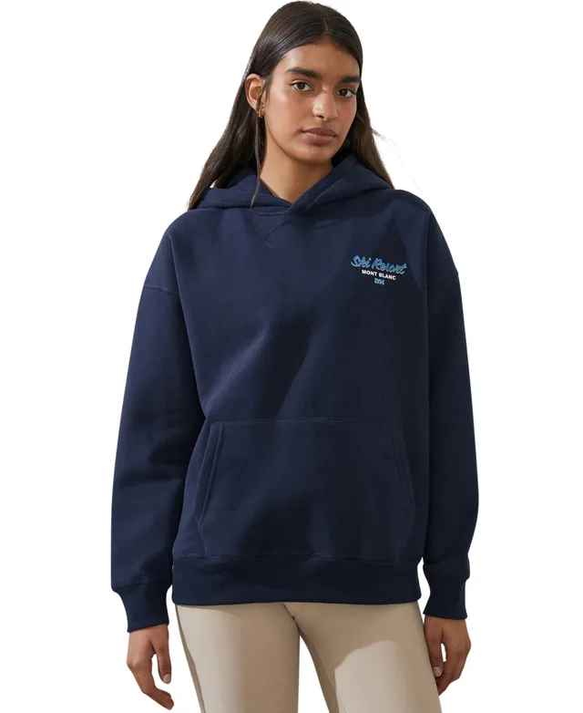 Cotton On Women's Plush Essential Cropped Full Zip Hooded Fleece