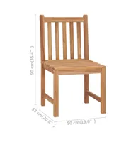 Patio Chairs 2 pcs Solid Teak Wood