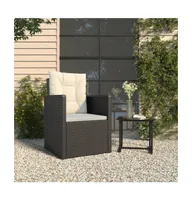Patio Armchair with Cushions Poly Rattan