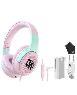 Kids Headphones with Microphone & Share Port, 85dB/94dB Volume Limited, Cute Foldable Boys Girls