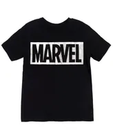 Marvel Toddler Boys Avengers T-Shirt Logo Black / Silver