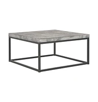 Coffee Table 29.5"x29.5"x15" Concrete Look