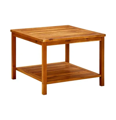 Coffee Table 23.6"x23.6"x17.7" Solid Acacia Wood