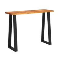 Console Table with Live Edge 43.3"x13.8"x31.5" Solid Wood Acacia