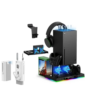 Upgrade Cooling Fan Stand & Charging Station for Xbox Series X With Bolt Axtion Bundle