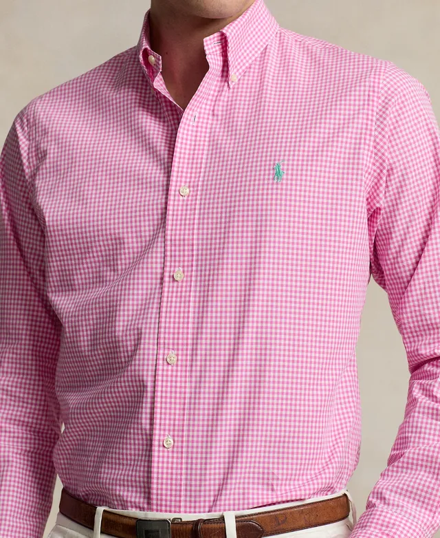 Polo Ralph Lauren Button Up Shirt Mens 3XB Pink Plaid Casual Stretch Long  Sleeve • Tribunali Italiani