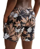 Boss by Hugo Men's Tropical-Print Quick-Drying Swim Shorts