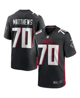 Men's Nike Jake Matthews Black Atlanta Falcons Game Jersey