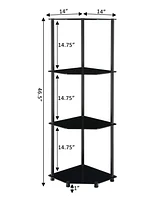 Convenience Concepts 13.75" Glass Designs2Go Classic Tier Corner Shelf