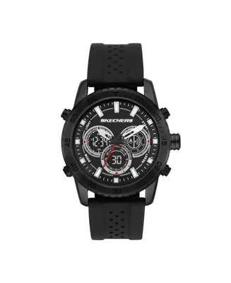 Skechers Truxton Men's 45mm Analog-Digital Watch, Black