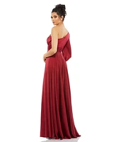 Women's Ieena One Shoulder Bishop Sleeve Flowy Gown