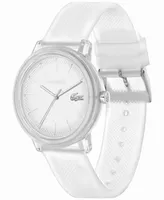 Lacoste Unisex L.12.12 Quartz Semi-Transparent Silicone Strap Watch 42mm