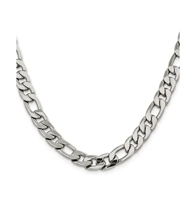 Chisel Stainless Steel 8.75mm Figaro Chain Necklace