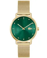 Lacoste Women's Crocorigin Quartz Gold-Tone Stainless Steel Bracelet Watch 35mm