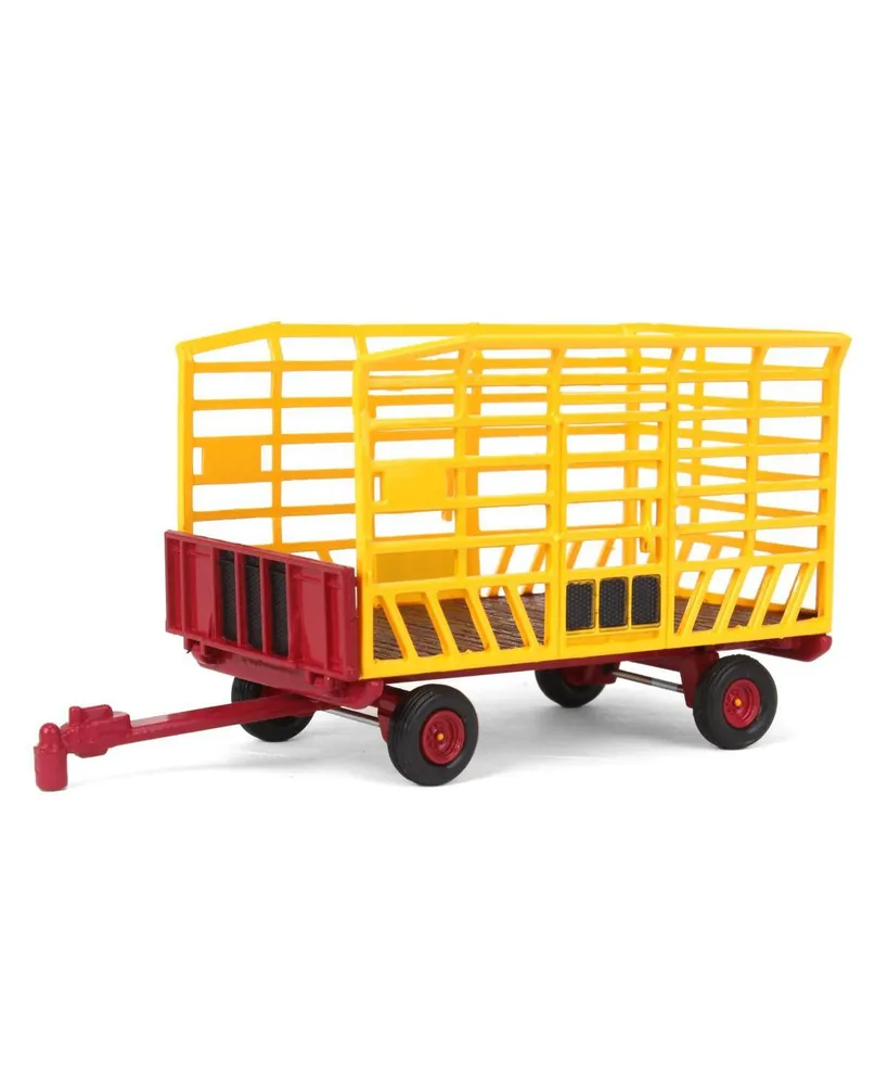 Green light Collectibles 1/64 Yellow and Red Bale Throw Wagon Down on the Farm Series