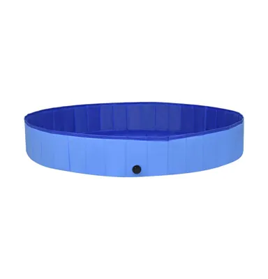 Foldable Dog Swimming Pool Blue 118.1"x15.7" Pvc