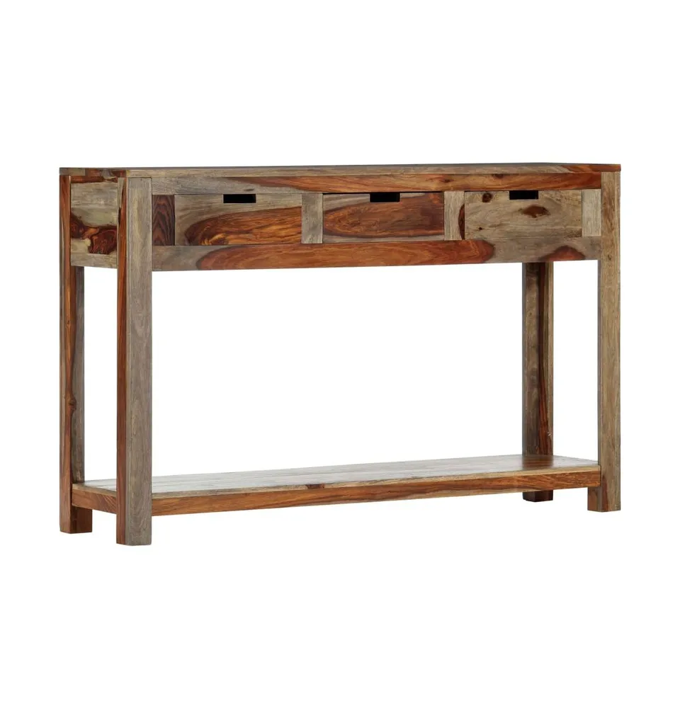 Console Table with 3 Drawers 47.2"x11.8"x29.5" Solid Sheesham Wood