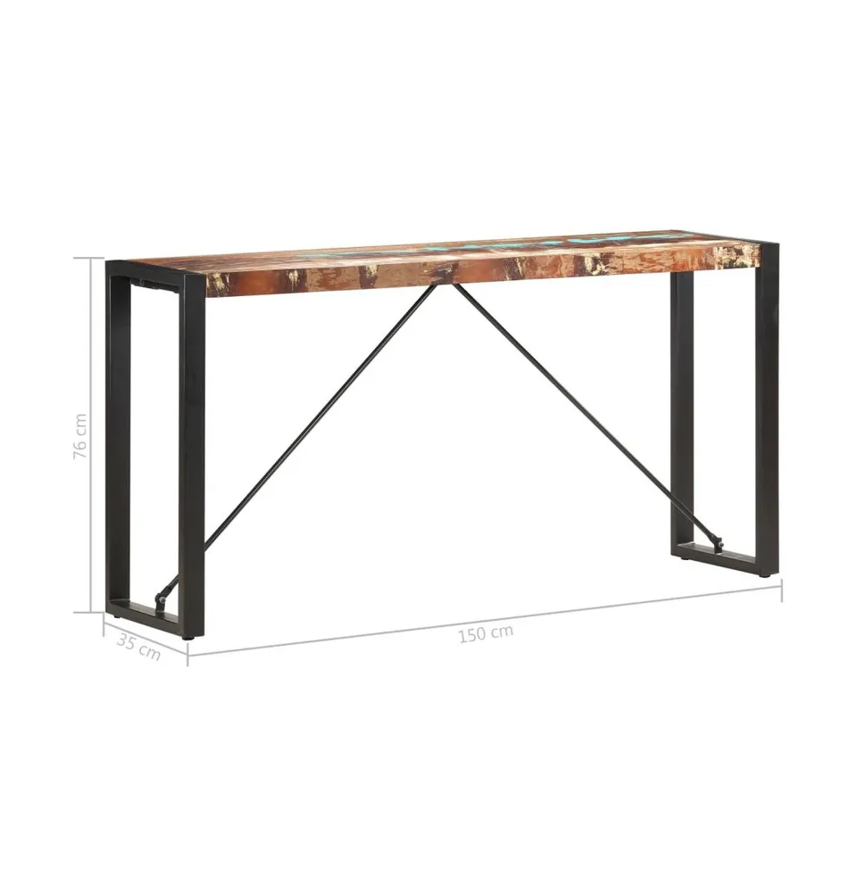 Console Table 59.1"x13.8"x29.9" Solid Reclaimed Wood