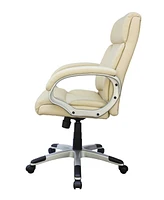 Boss Office Products 41-44" Leather Modern Mid Back Executive Chair