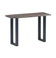 Console Table Gray 45.3"x13.8"x29.9" Solid Acacia Wood and Iron