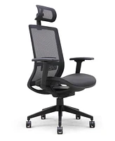 Boss Office Products 44-49" Polyester Breeze Mesh Chair with Headrest