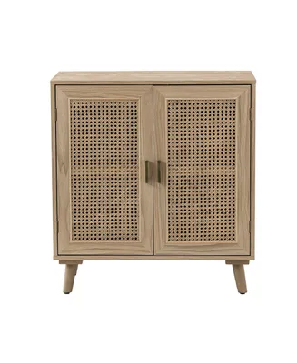Hulala Home Accent Storage Rattan Cabinet Cupboard Console Table for Dining Room