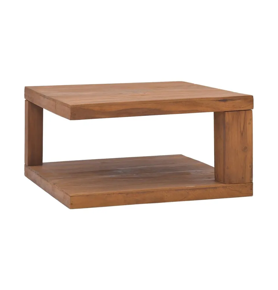 Coffee Table 25.6"x25.6"x13" Solid Teak Wood