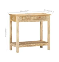 Console Table 31.5"x13.8"x29.1" Solid Mango Wood