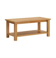 Coffee Table 35.4"x17.7"x15.7" Solid Oak Wood