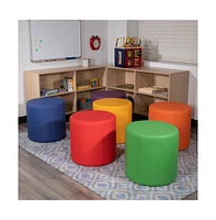 18"H Soft Seating Flexible Circle Backless Chair / Ottoman For Classrooms And Common Spaces