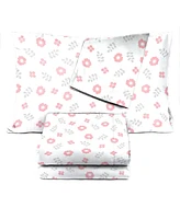 Saturday Park Cutout Floral 100% Organic Cotton Full Sheet Set