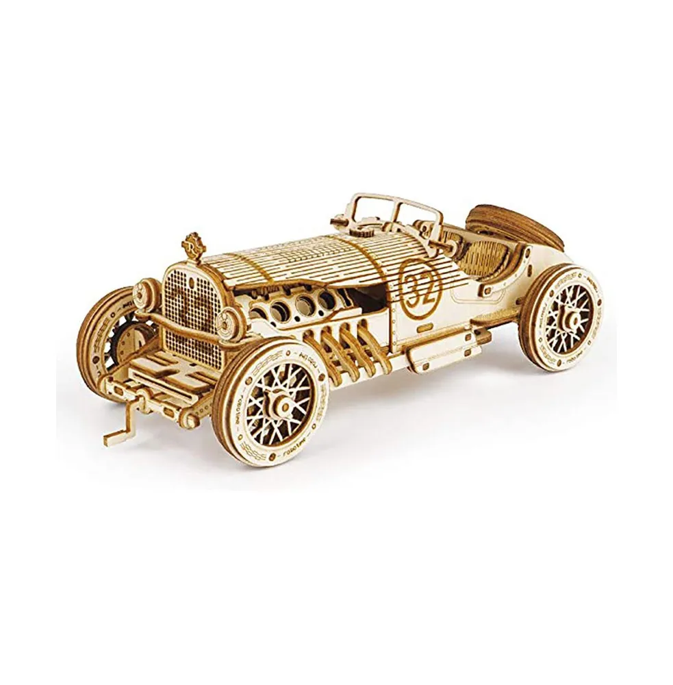 Diy 3D Wood Puzzle - V8 Grand Prix Car - 220pcs