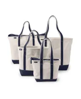 Lands' End Small Natural Open Top Canvas Tote Bag