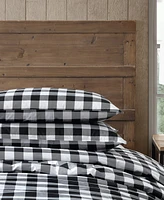 Eddie Bauer Mountain Plaid Cotton Reversible Piece Duvet Cover Set