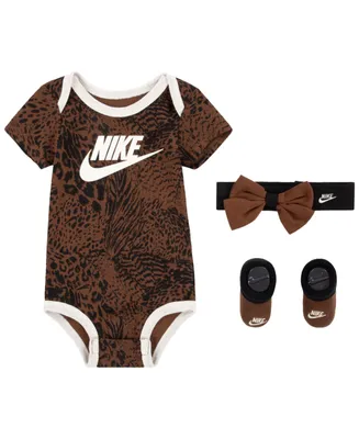 Nike Baby Girls Bodysuit, Headband and Booties, 3 Piece Set