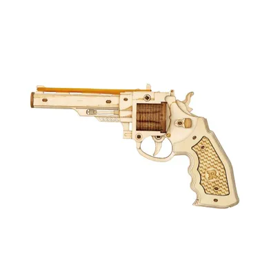 Diy 3D Wood Puzzle Corsac M60 Justice Guard Toy Gun - 102 Pieces