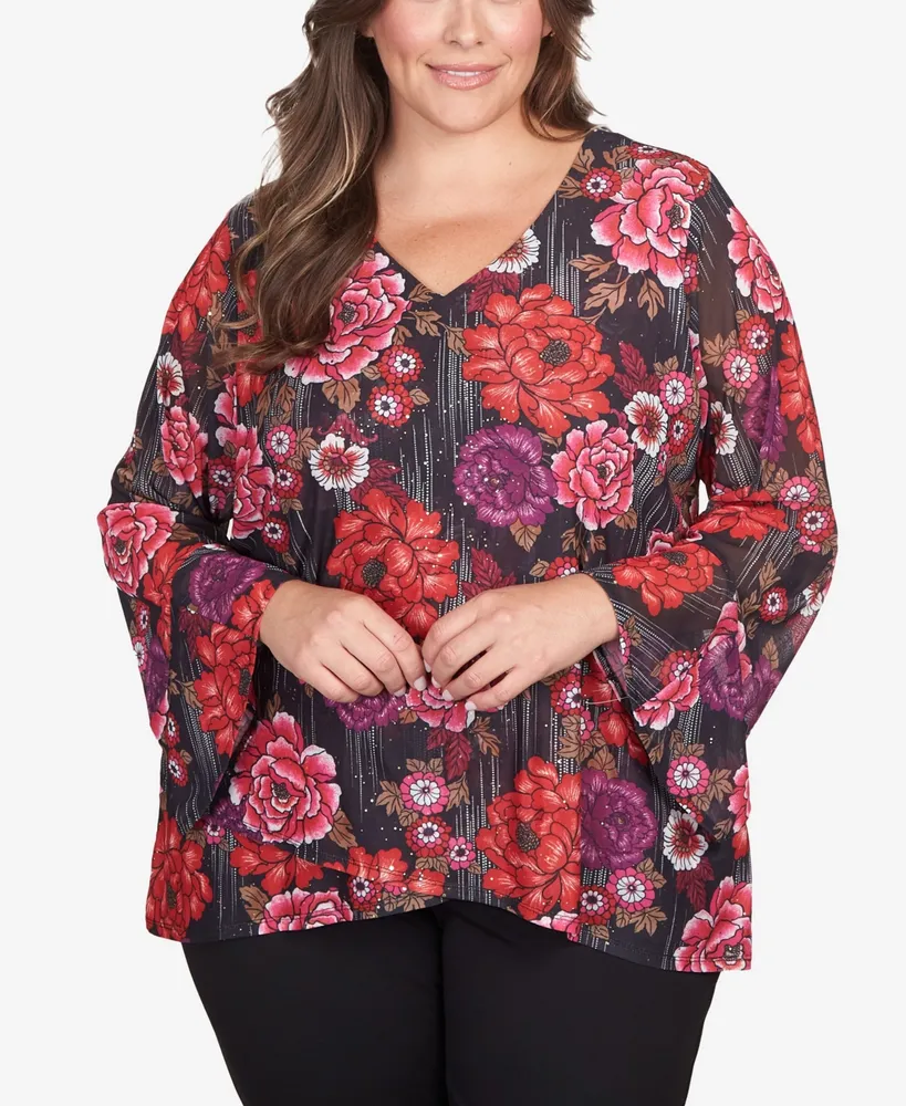 ruby red tops: Women's Plus-Size Tops