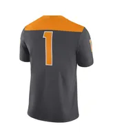 Men's Nike #1 Anthracite Tennessee Volunteers Alternate Game Jersey