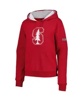 Women's Cardinal Stanford Team Big Logo Pullover Hoodie