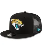 Men's New Era Black Jacksonville Jaguars Shade Trucker 9FIFTY Snapback Hat