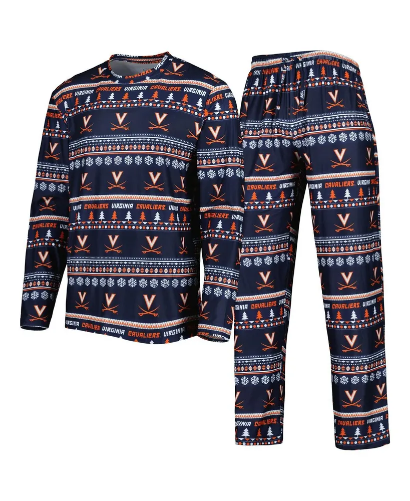 Men's Concepts Sport Navy Virginia Cavaliers Swivel Long Sleeve T-shirt and Pants Sleep Set