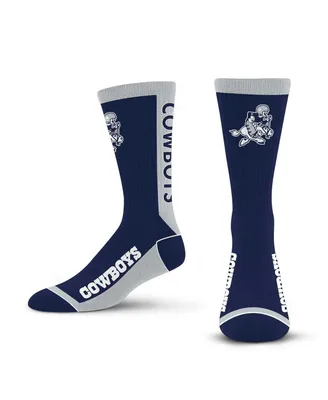Men's and Women's For Bare Feet Dallas Cowboys Throwback Mvp Classic Crew Sock