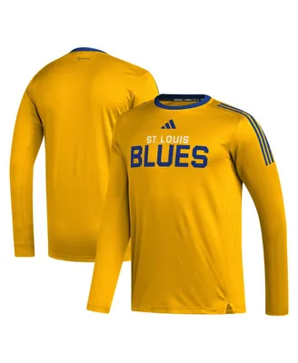 Men's adidas Gold St. Louis Blues Aeroready Long Sleeve T-shirt