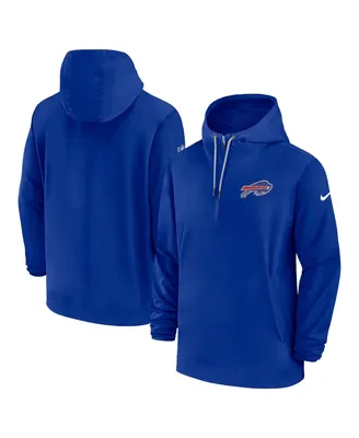 Men's Nike Royal Buffalo Bills Sideline 1/4-Zip Hoodie