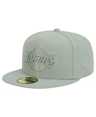 Men's New Era Light Green Los Angeles Lakers Sage Color Pack 59FIFTY Fitted Hat