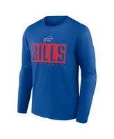 Men's Fanatics Royal Buffalo Bills Stack The Box Long Sleeve T-shirt